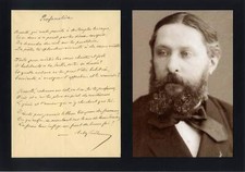 Sully Prudhomme NOBEL PRIZE autograph poem signed & mounted