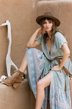 🦋Spell And The Gypsy L Jasmine Flutter Sleeve Tunic/Duster Jade EXC