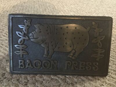 Vintage Made in Taiwan Cast Iron Bacon Press
