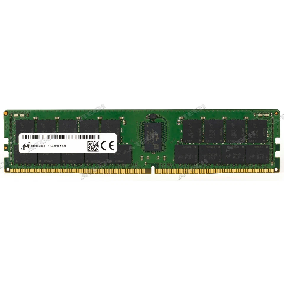 Memoria RAM de servidor Micron 64 GB 3200 REG MTA36ASF8G72PZ-3G2E1 MTA36ASF8G72PZ-3G2B2