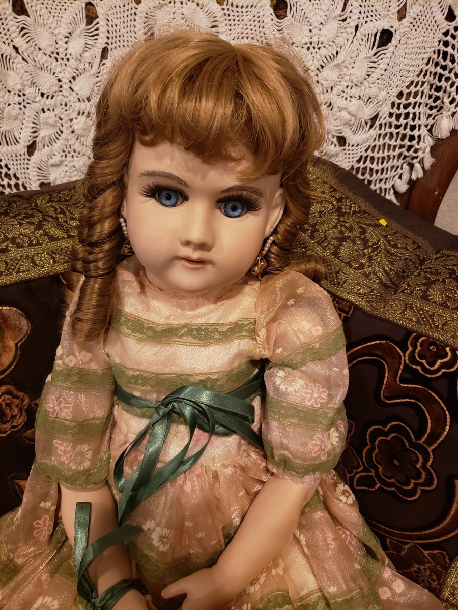 German Bisque Doll Heinrich Handwerck Simon Halbig 99 DEP Brown Sleep Eyes  Composition Wood Ball Joint Body Antique 22 Child's Doll