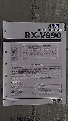 Yamaha rx-v890 service manual original repair book stereo receiver