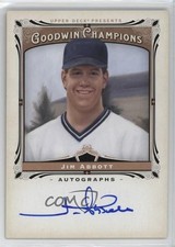 2013 Upper Deck Goodwin Champions Jim Abbott #A-JA Auto 0a3