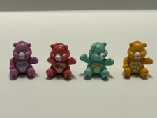 Mini Care Bear PVC Figures Set Of 4 Love-a-Lot, Friend, Wish, Share Bears VTG