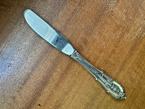 Rose Point Wallace Sterling Silver Butter/Small Knife No Mono - Listing is for 1
