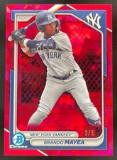 2024 Bowman Sapphire Chrome Red Sapphire #BCP-84 Brando Mayea /5