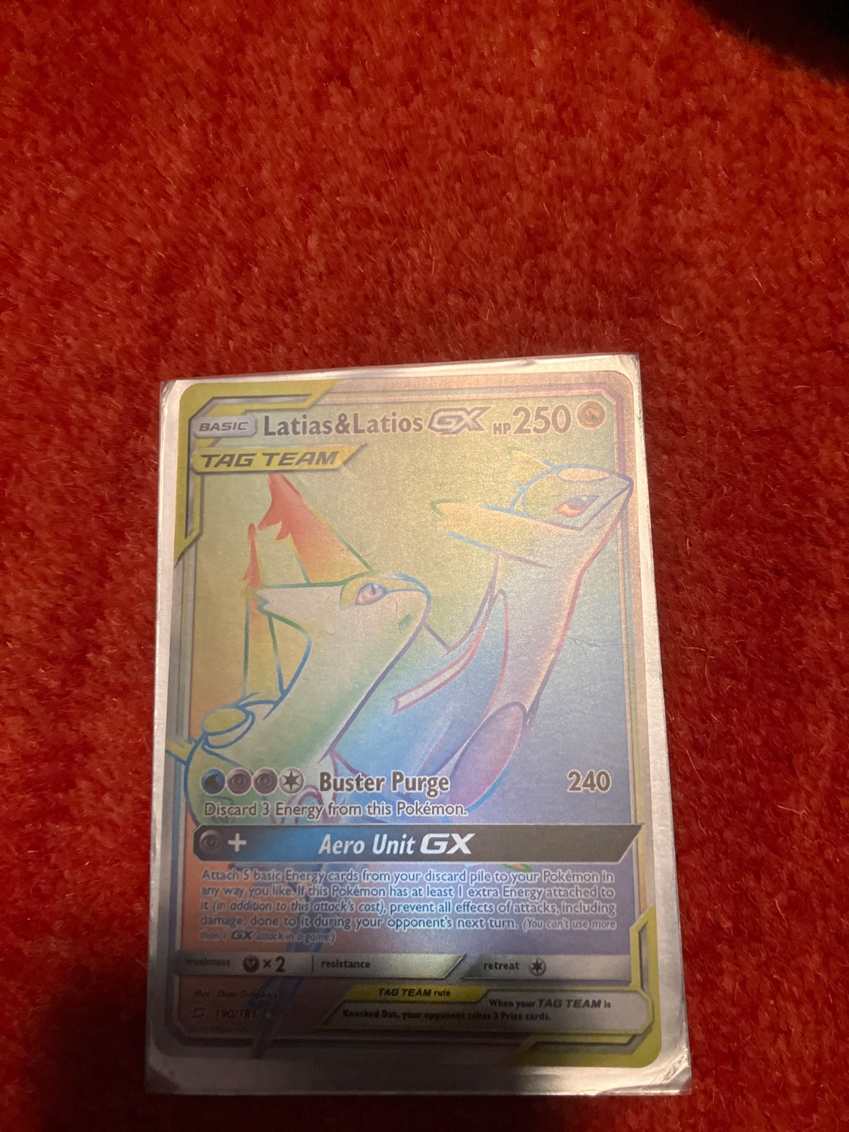 Latias & Latios GX (Secret) 190/181 Sm-Team Up Holo