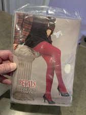 Vtg Petals Stretch Tights Adults One Size 90-160 Pounds White 80 s NEW NOS