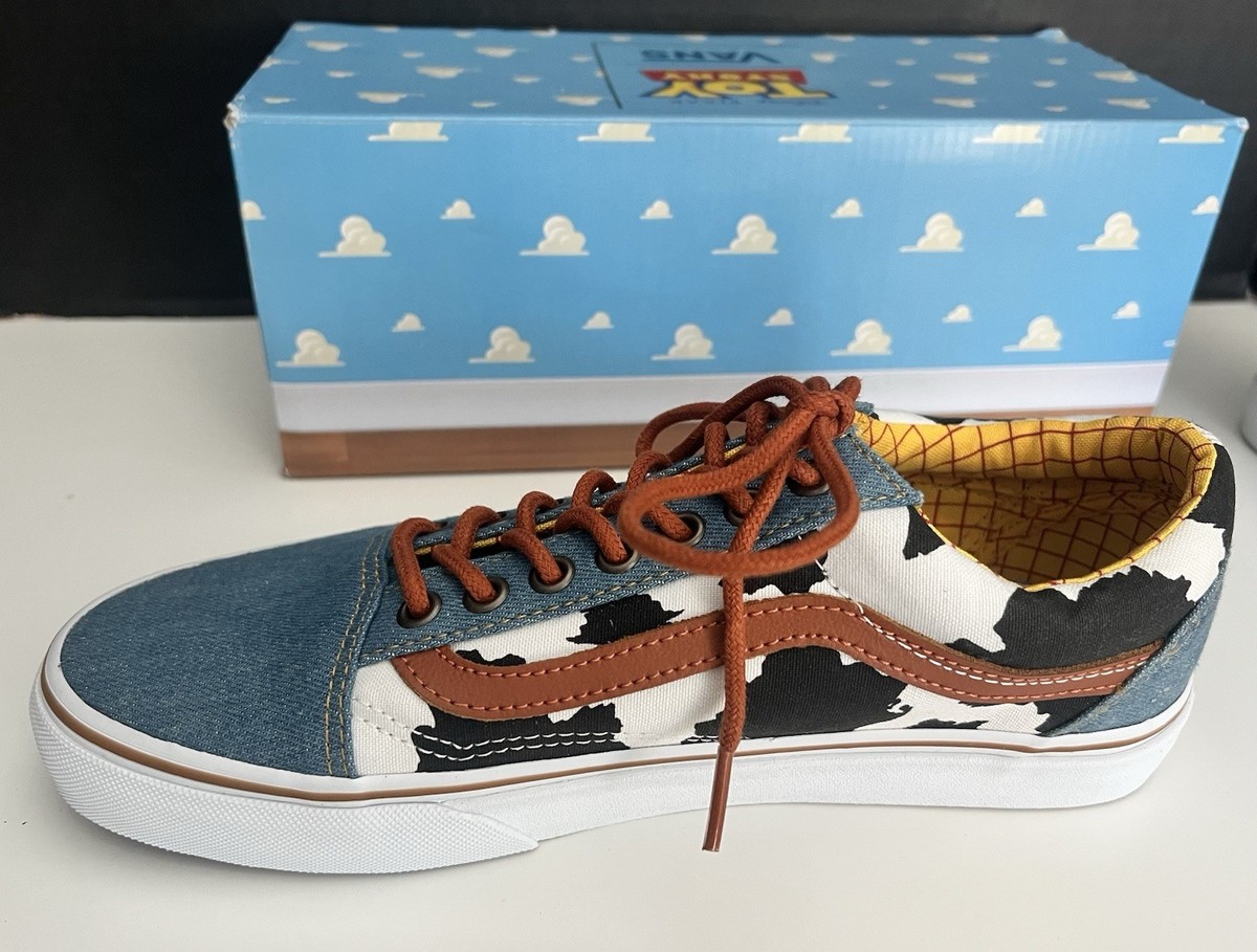 Vans Old Skool Toy Story Woody Cowboy Denim Disney Cow Print Never Worn View 4