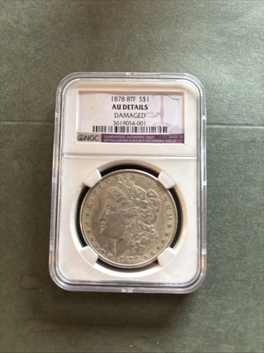 1878 8TF S$1 Au Details Damaged