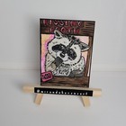 ACEO Original MirandaHavensArt, Raccoon Kiss Booth, Water Color Painting Signed — photo 1