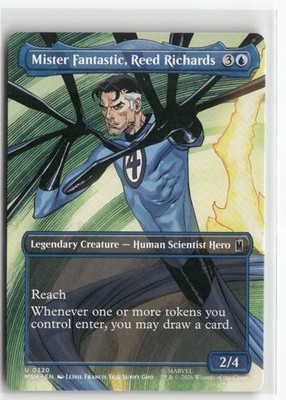 Mister Fantastic, Reed Richards Borderless Marvel Super Heroes MTG NM