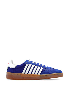 DSQUARED2 Boxer Blue Leather Sneakers New And Authentic