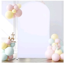 2 Wedding Birthday Arch Cover White Side Blue Side Spandex Fitted Arch Cover 6ft