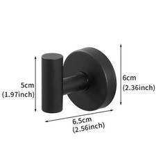 4Pcs Suction Cup Hooks, Reusable Towel Hooks No-Drill Shower Hook Black
