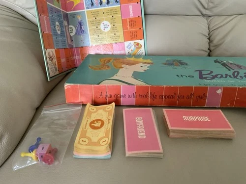 Vintage Original The Barbie Game Queen Of The Prom Board Game 1960 Not Complete