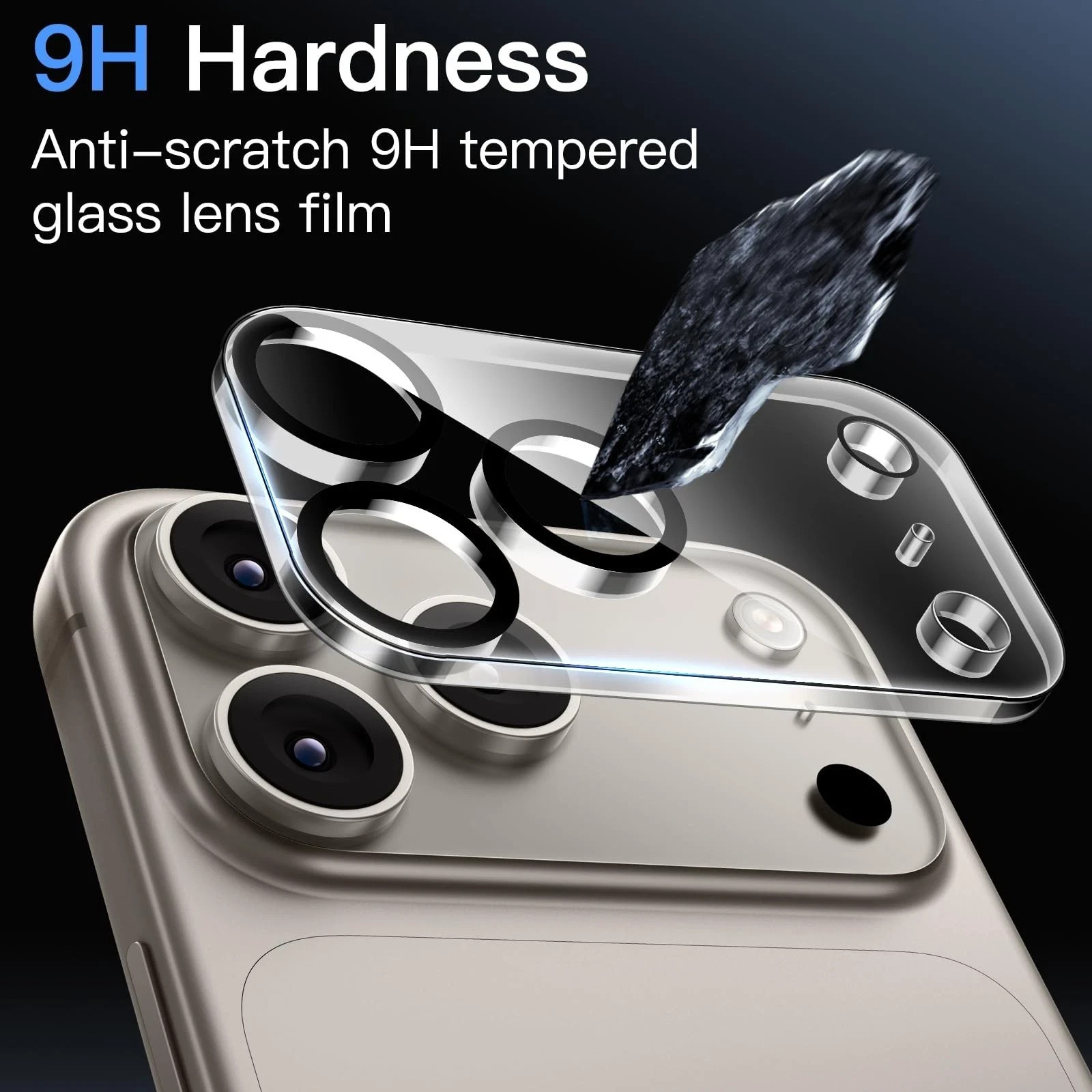 Camera Lens Protector for iPhone 17 Pro Max 6.9-Inch, 9H Tempered Glass, 3-Pack