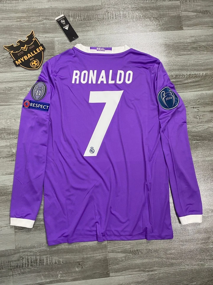 Camiseta manga larga Ronaldo Real Madrid 2017/18 - morada para hombre’s Foto 2 de 4