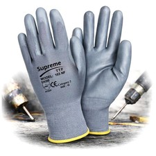 Nitrile Foam Coated Work Gloves Oil Resistant Safety Grip Heavy Duty Grey