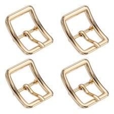 4Pcs Single Prong Belt Buckle 0.75" ID Curved Bow Buckle for Belt, Light Gold