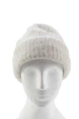 C.T. Plage Womens Pull On Beanie Hat Off White Wool Size EUR 40