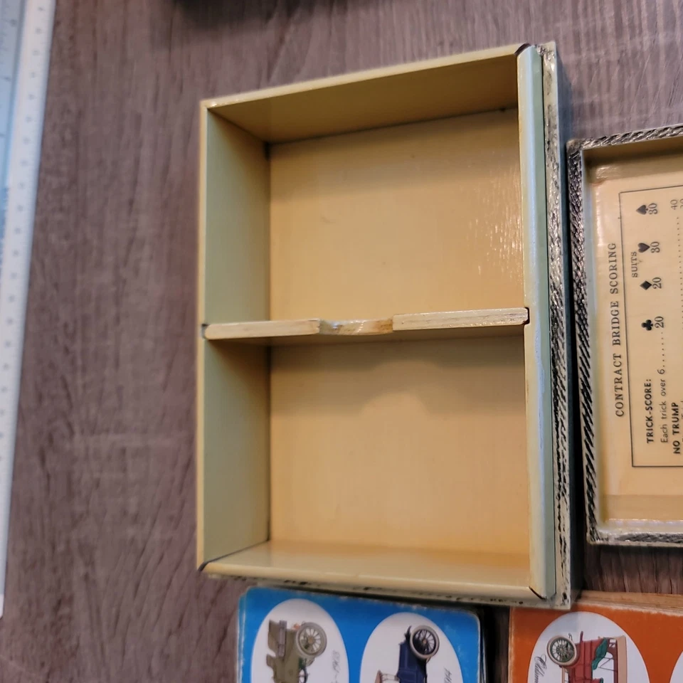 Caja de madera para cartas Bridge con 4 barajas de cartas/2 barajas de Congreso Foto 3 de 4