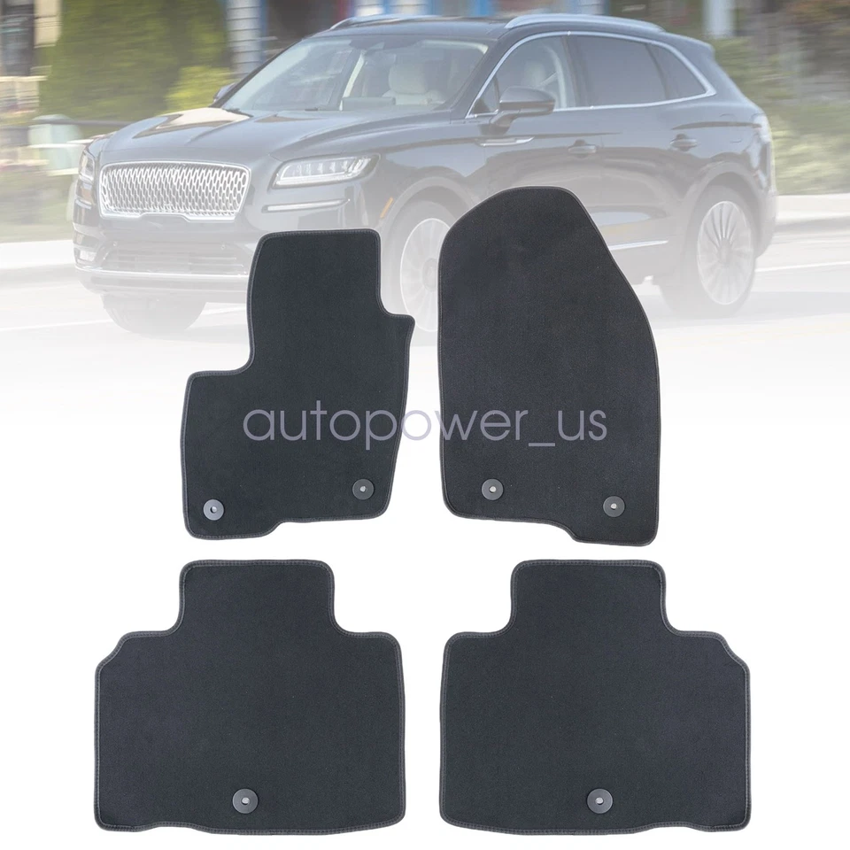 Alfombrillas de terciopelo negras para Lincoln 2019-2023 Nautilus 2016 2017 2018 MKX Foto 2 de 4