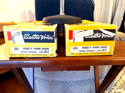 Electro Voice Vintage Microphones Model 664 Orig. Box 1 PAIR THE