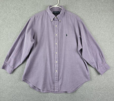 Ralph Lauren Shirt Mens 17.5 32/33 Purple Button Up Long Sleeve Classic Fit