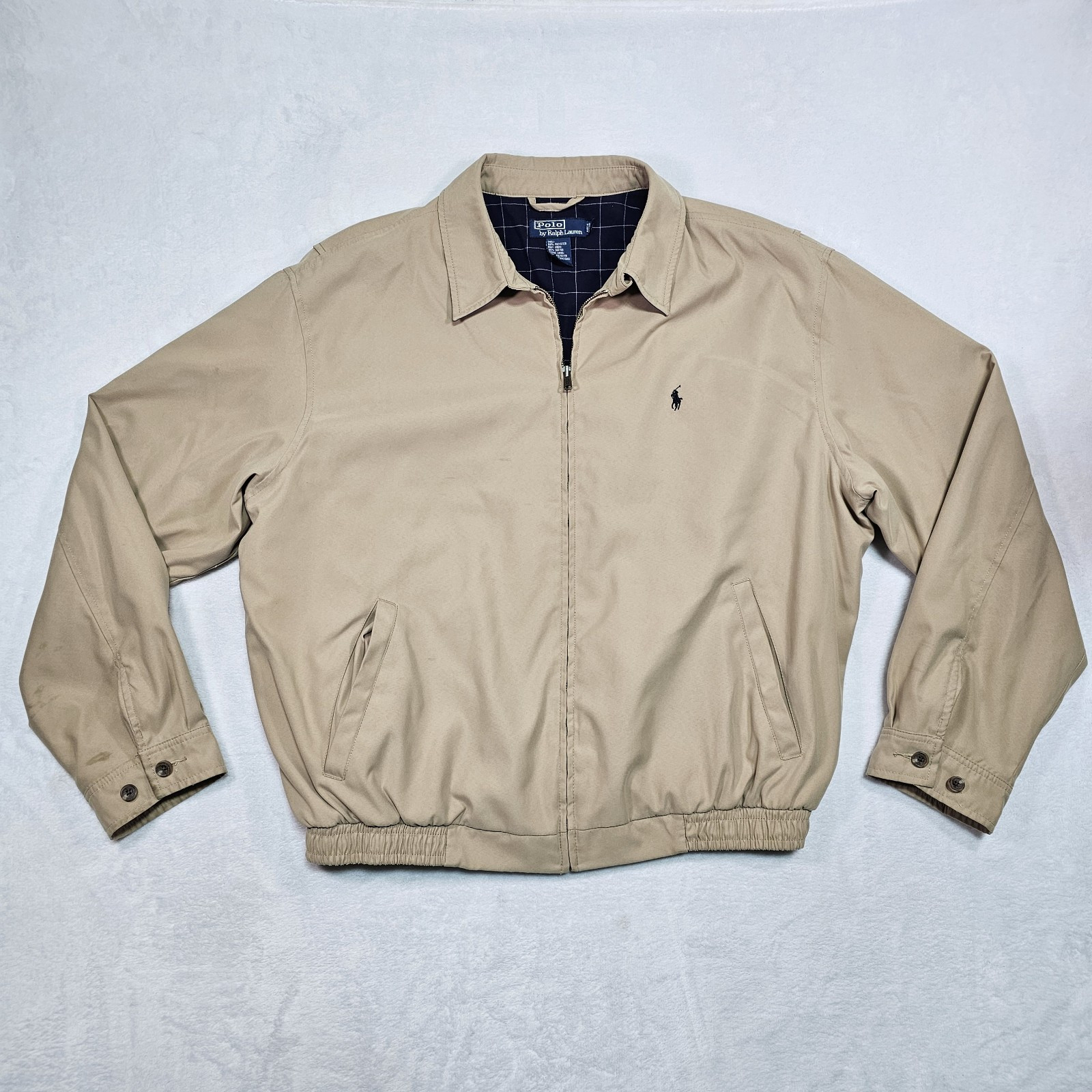 Polo Ralph Lauren Bomber Giacca Uomo XL Harrington Loop Collare Zip Pony Casual