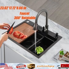 304 Stainless Steel Sink, Multifunctional Kitchen Sink, Flushmount Kitchen Sink