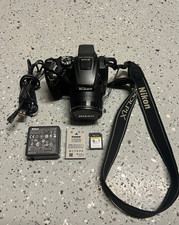 Nikon COOLPIX P500 12.1MP Digital Camera Black 36x Zoom w/ Accessories Excellent