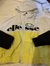 Ellesse Retro Shell Windbreaker Crop Full Zip Women  s Worn Once Size Uk 12