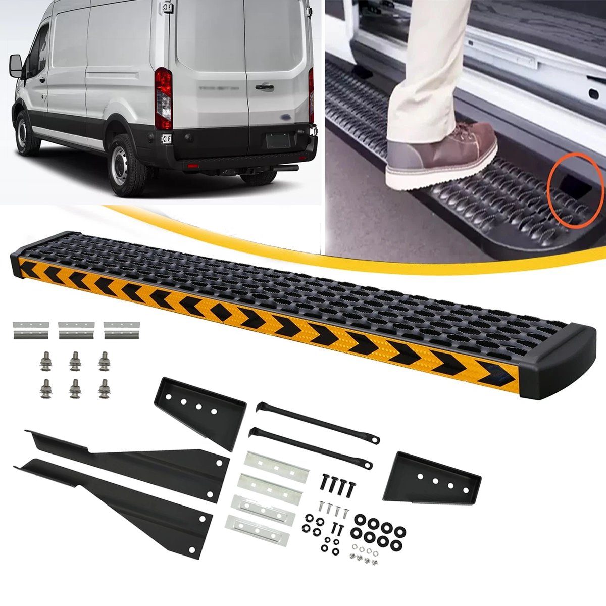 For 2015-2025 Ford Transit-150 250 350 Rear Side Step Running
