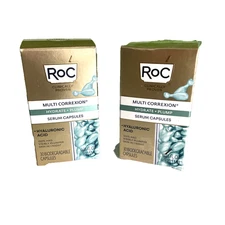 2 PACK - ROC MULTI CORREXION HYDRATE + PLUMP NIGHT SERUM CAPSULES 30 COUNT NEW