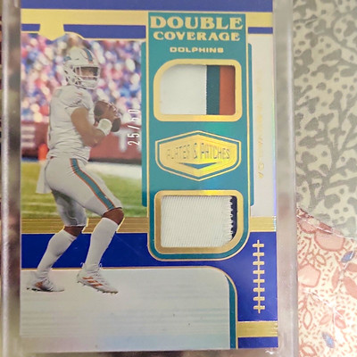 Panini 2020 Plates & Patches Tua Tagovailoa Dolphins Double Coverage DC-TT (/50)