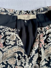 ANN TAYLOR LOFT Women's Floral Long Sleeve Mini Dress Lined V-neck