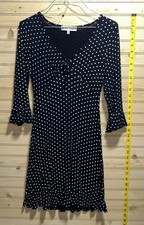 Polka Dot Tea Dress Black and White Women’s Size Small Y2K Modern Almost Famous