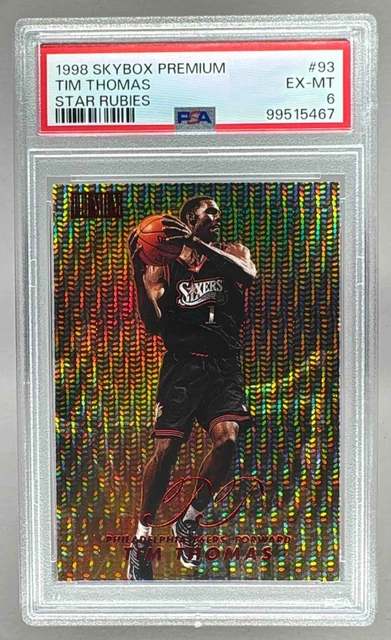 TIM THOMAS 1998-99 Skybox Premium STAR RUBIES #'d /50 #93 PSA 6