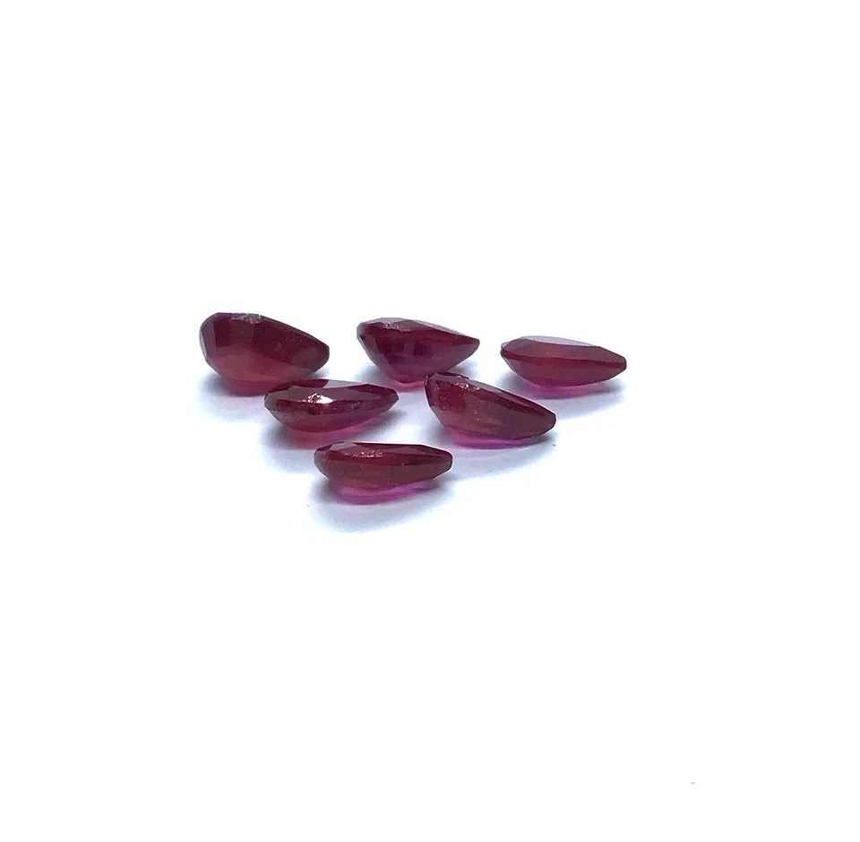 Ruby Cut Pear Faceted Glass Filled AAA Loose Gemstone For Making All Jewelry - Image 3 of 4