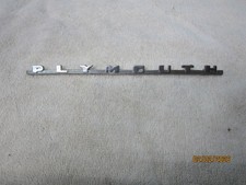 Nos 1949 1952 Plymouth Glove Box Script Dash Emblem Mopar 1249248