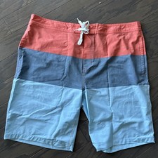 Goodfellow Swim Trunk mens XL 40 waist blue orange board shorts swim tie waist