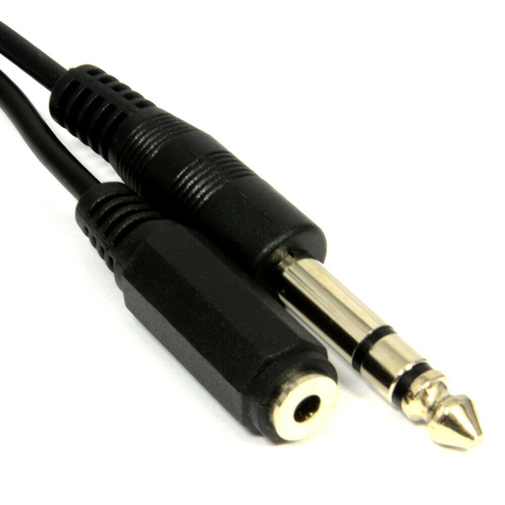 0.5m 3.5mm Stereo Jack Socket to 6.35mm Plug Cable LEAD