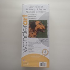 Wonderart Latch Hook Kit 12"X12" Golden Penny New Sealed