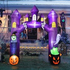 10FT Halloween Inflatable Castle Archway Outdoor Decor for Yard