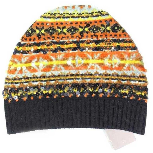 22aw Dior CD bonnet diamant tricot chapeau paillettes motif nordique bonnet laine L occasion e4689