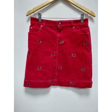 Ralph Lauren Red Corduroy Skirt with Embroidered Scottie Dogs Size 16