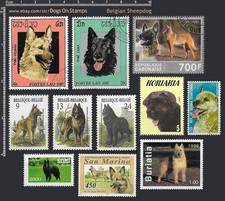 [beld] Frame it - Dog Breed BELGIAN Shepherd  - 11 Diff Stamps - VF