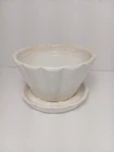 VINTAGE SHAWNEE US POTTERY PLANTER White Saucer 6"