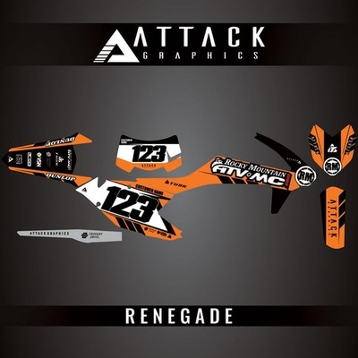 Attack Graphics 2069790169-8cf6e9-18 Custom Renegade Complete Bike Graphics Kit